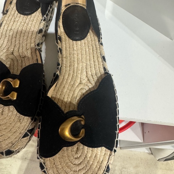 Coach Black and Tan Espadrille Flats - Picture 3 of 5